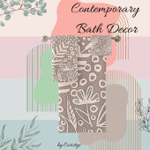 Zeitgenössische Blume Badhandtuch Set