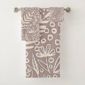 Zeitgenössische Blume Badhandtuch Set (Insitu)