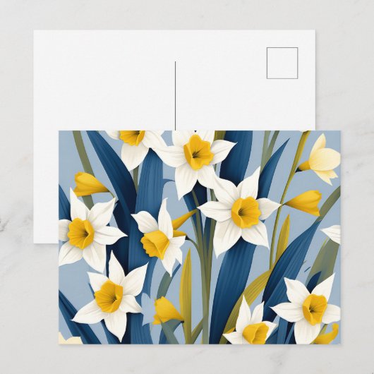 Zeitgenössische Blume Postkarte (Vorne/Hinten)