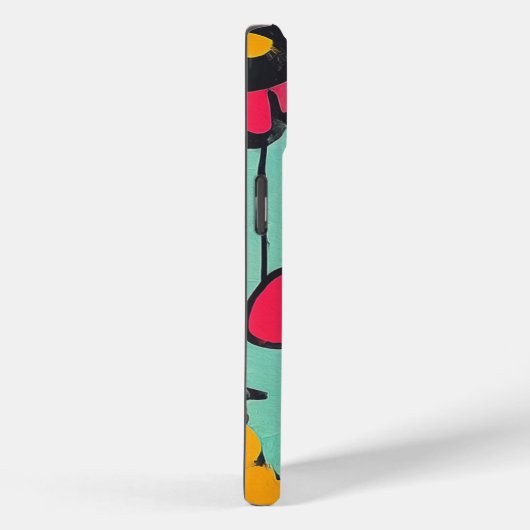 Zeitgenössische Blumenbemalung Case-Mate iPhone Hülle (Rückseite / Rechts)