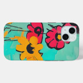 Zeitgenössische Blumenbemalung Case-Mate iPhone Hülle (Rückseite (Horizontal))