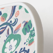 Zeitgenössische Blumendoodle drucken Pickleball Schläger (Linke Seite)