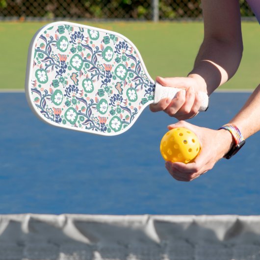 Zeitgenössische Blumendoodle drucken Pickleball Schläger (InSitu)