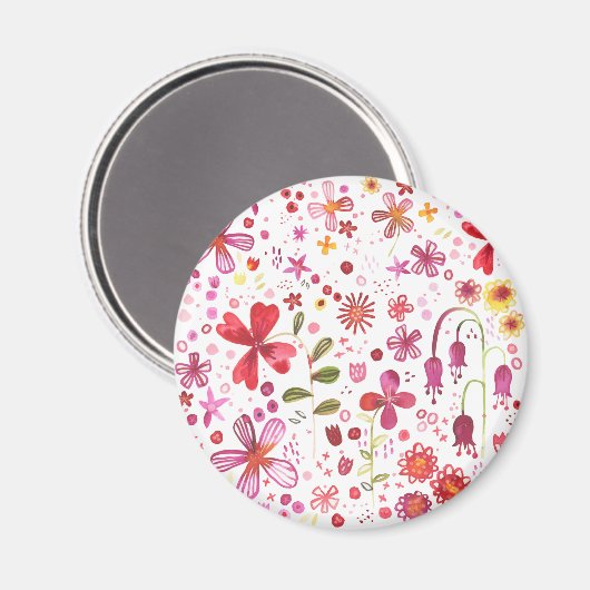 Zeitgenössische Blumenfarbe Magnet (Vorderseite/Rückseite)