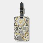 Zeitgenössische Blumenmuster Gepäckanhänger (Vorderseite vertikal)