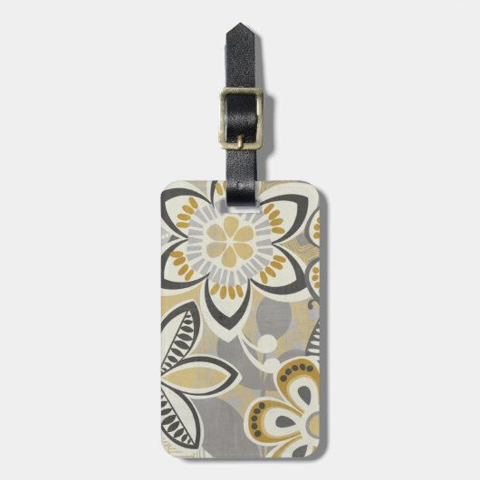 Zeitgenössische Blumenmuster Gepäckanhänger (Vorderseite vertikal)