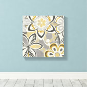 Zeitgenössische Blumenmuster Leinwanddruck (Insitu (Holzboden))