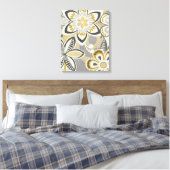 Zeitgenössische Blumenmuster Leinwanddruck (Insitu (Schlafzimmer))