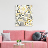 Zeitgenössische Blumenmuster Leinwanddruck (Insitu (Wohnzimmer))