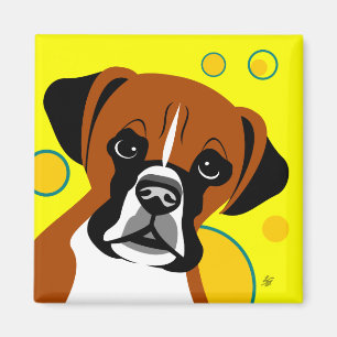 Zeitgenössische Boxer-Hundemagneten Magnet