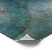 Zeitgenössische bunt Abstrakte texturierte Kreise Poster (Ecke)