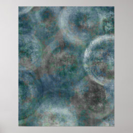 Zeitgenössische bunt Abstrakte texturierte Kreise Poster