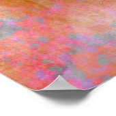 Zeitgenössische bunt Abstrakte texturierte Kreise Poster (Ecke)