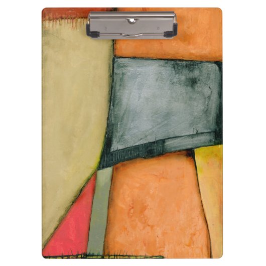 Zeitgenössische bunte geometrische Formen Klemmbrett (Vorderseite)