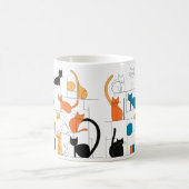 Zeitgenössische Cat Art Cat Silhouetten Tasse (Mittel)