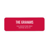 Zeitgenössische Chic Address Labels - Himbeere (Vorne)