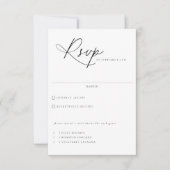 Zeitgenössische Chic-Meal-Hochzeit RSVP Karte (Vorderseite)