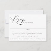 Zeitgenössische Chic-Meal-Hochzeit RSVP Karte (Vorderseite)