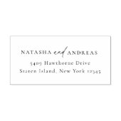 Zeitgenössische Chic-Minimalistische Rücksendeadre Gummistempel (Prägung)