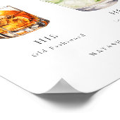 Zeitgenössische Chic Signature Drinks Hochzeit Poster (Ecke)