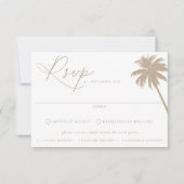 Zeitgenössische Coastal Chic Meal Choice Hochzeit RSVP Karte (Vorderseite)