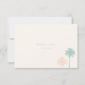 Zeitgenössische Coastal Chic Meal Choice Hochzeit RSVP Karte (Rückseite)