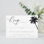 Zeitgenössische Coastal Chic Meal Choice Hochzeit RSVP Karte (Stehend Vorderseite)