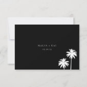 Zeitgenössische Coastal Chic Meal Choice Hochzeit RSVP Karte (Rückseite)