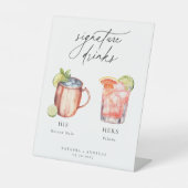 Zeitgenössische Cocktails Signature Drinks Sockelschild (Vorderseite)