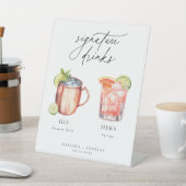 Zeitgenössische Cocktails Signature Drinks Sockelschild (In SItu)