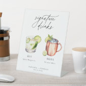 Zeitgenössische Cocktails Signature Drinks Sockelschild (In SItu)