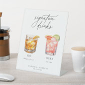 Zeitgenössische Cocktails Signature Drinks Sockelschild (In SItu)