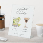 Zeitgenössische Cocktails Signature Drinks Sockelschild (In SItu)