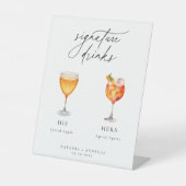 Zeitgenössische Cocktails Signature Drinks Sockelschild (Vorderseite)