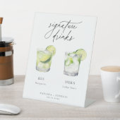 Zeitgenössische Cocktails Signature Drinks Sockelschild (In SItu)