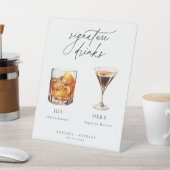 Zeitgenössische Cocktails Signature Drinks Sockelschild (In SItu)