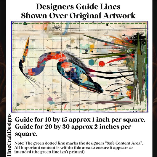 Zeitgenössische Collage Paper Heron BU9R Decoupage Seidenpapier