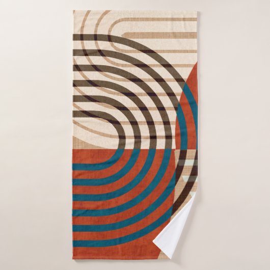 Zeitgenössische Collage Wand Art Retro druckt Set. Badehandtuch (Badehandtuch)