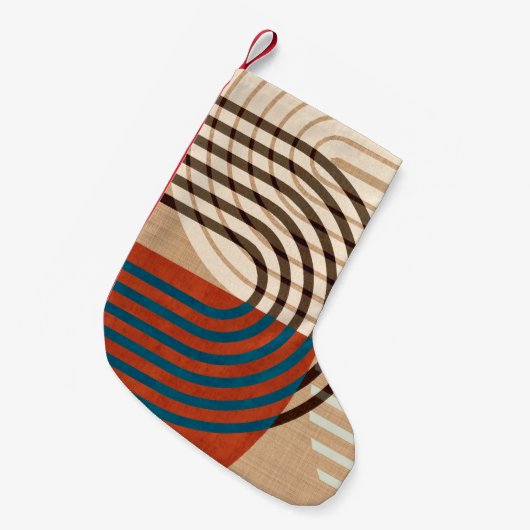 Zeitgenössische Collage Wand Art Retro druckt Set. Kleiner Weihnachtsstrumpf (Vorderansicht (hängend))