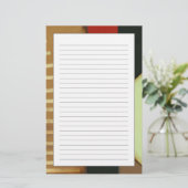 Zeitgenössische Dachboden-Art getäfelte Malerei Briefpapier (Stehend Vorderseite)