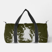 Zeitgenössische Dunkelolive Gym & Reise Duffle Bag (Vorderseite)