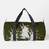 Zeitgenössische Dunkelolive Gym & Reise Duffle Bag (Rückseite)
