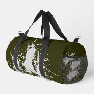 Zeitgenössische Dunkelolive Gym & Reise Duffle Bag