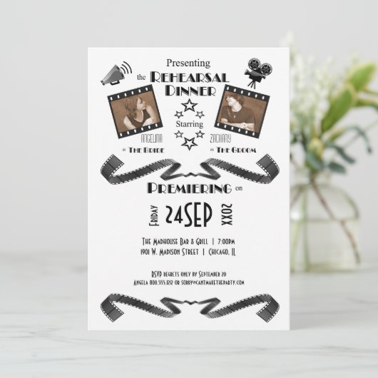 Zeitgenössische Einladung (Stehend Vorderseite)