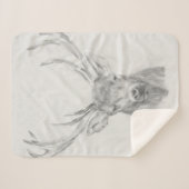 Zeitgenössische Elch-Skizze Sherpadecke (Vorderseite (Horizontal))