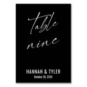 Zeitgenössische Elegant Black Table Nine Tischnummer (Rückseite)