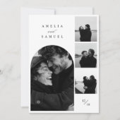 Zeitgenössische elegante Fotocollage Einladung (Vorderseite)