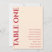 Zeitgenössische elegante Hochzeitstisch-Sitzkarte (Vorderseite)