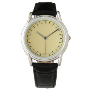 Zeitgenössische elegante schwarze Leder Herren  Armbanduhr