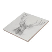 Zeitgenössische Elk Sketch Fliese (Seite)